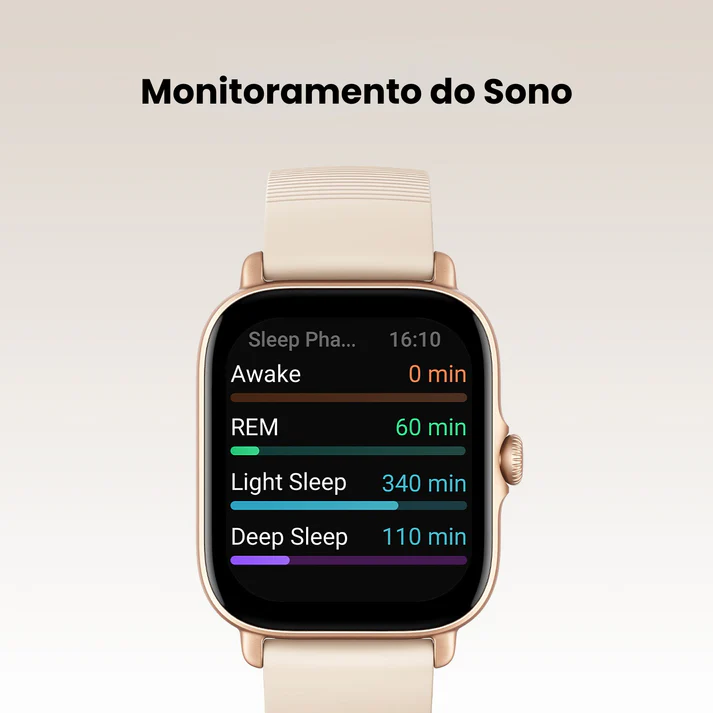 O Amazfit GTS 4 Mini New conta com um monitoramento de saúde e sono avançado